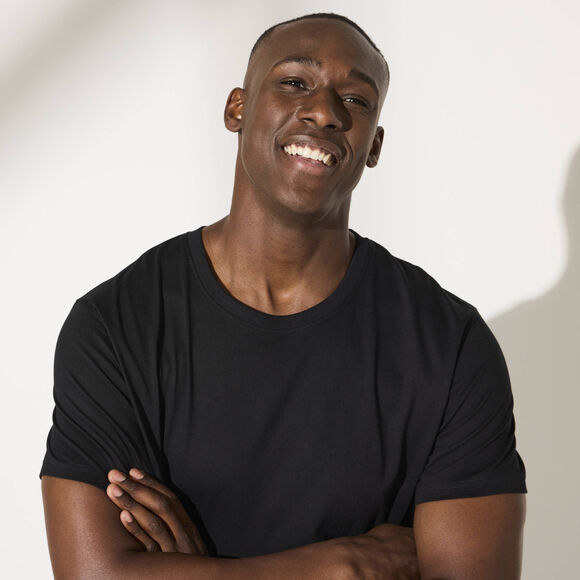 T-shirt met ronde hals en korte mouwen - set van 3 (zwart) T-shirt met ronde hals en korte mouwen - set van 3 (zwart)